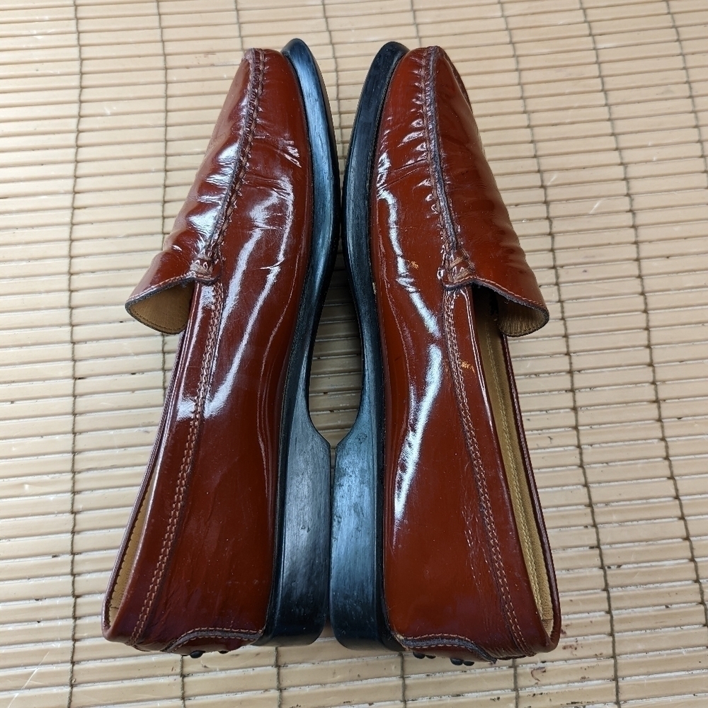 Tod's Women's Gommino Red patent leather Loafers US 8 Driving Moccasin Shoes - Picture 8 of 11
